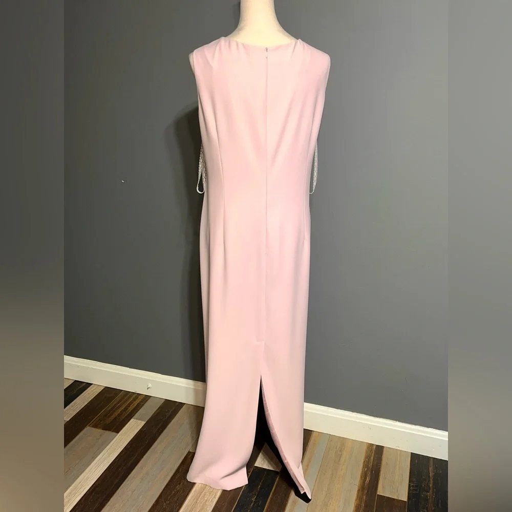 Marsoni Elegant Light Pink Skirt Suit with Silver Accents size 18 - Picture 9 of 10